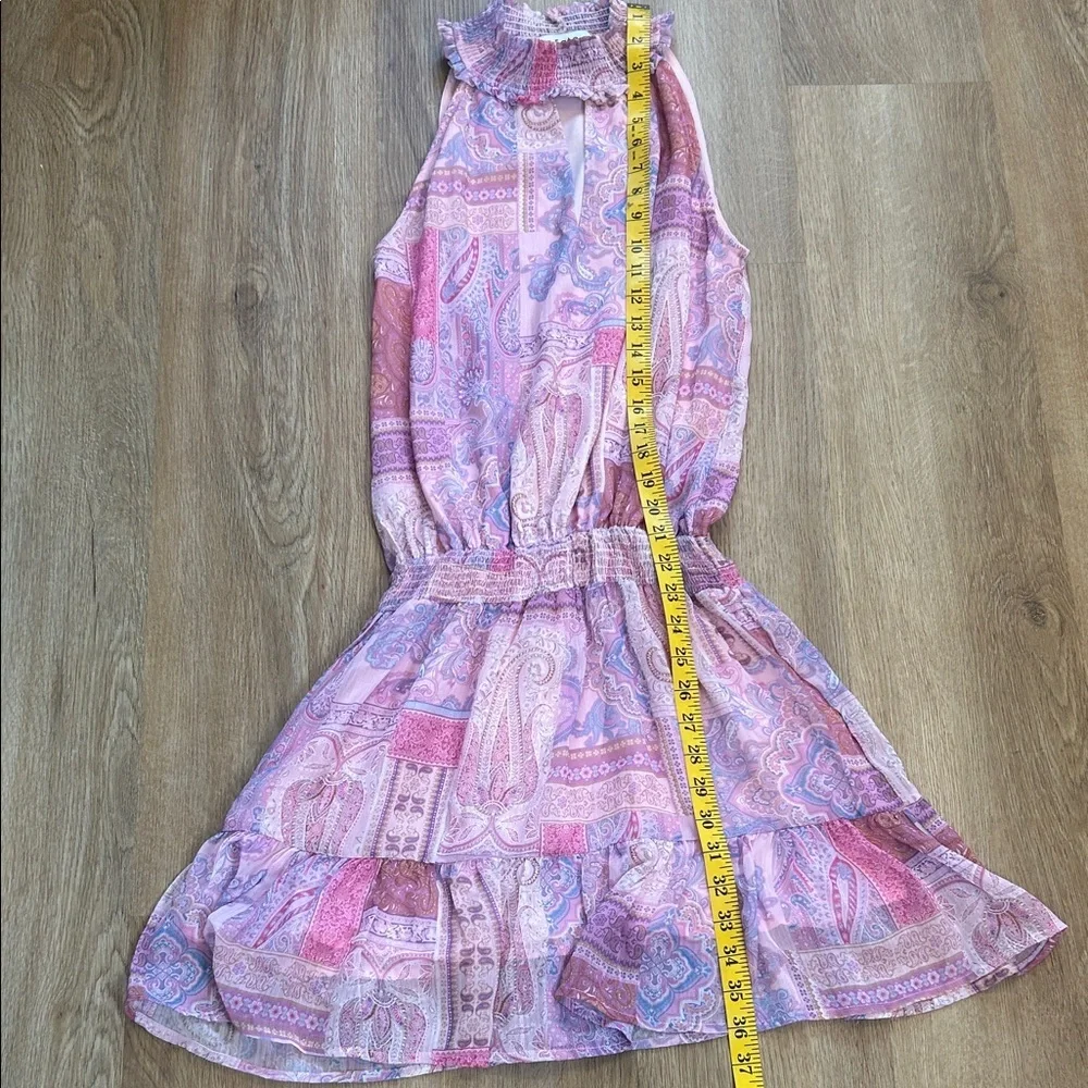 Fate Pink Purple Paisley Mini Dress - Picture 7 of 9
